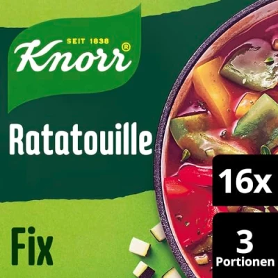 Abbildung von Knorr Fix Würzmischung Lecker Veggie Ratatouille leckere Gemüsepfanne ohne geschmacksverstärkende Zusatzstoffe 16x 40 g