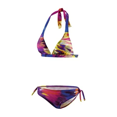Abbildung von BECO Damen Empire Line Halter Halterbikini B Cup Summer of Love Look Bikini, Mehrfarbig, 38