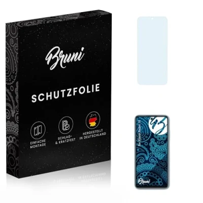 Abbildung von Bruni Schutzfolie kompatibel mit Xiaomi Redmi 10 Folie, glasklare Displayschutzfolie (2X)