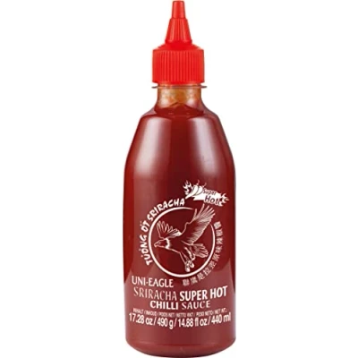 Abbildung von Uni Eagle Chili Sauce Sriracha sehr scharf Hot mit Chilies und Knoblauch 1 x 490 g