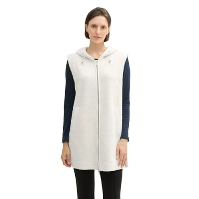 Abbildung von TOM Tailor MIT Kapuze Weste, Damen, Größe: Small, Whisper white
