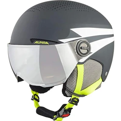 Abbildung von Alpina Zupo Visor Q Lite Junior Ski helmet Charcoal/Neon Matt M