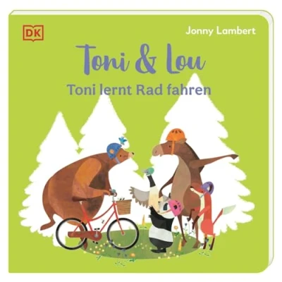 Abbildung von Toni &amp; Lou. lernt Rad fahren: Versuch es noch einmal! Über das Hinfallen und Wiederaufstehen. Pappbilderbuch mit erster Vorlesegeschichte. Für Kinder ab 2 Jahren