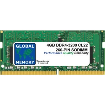 Abbildung von Global Memory 4GB DDR4 3200MHz PC4 25600 260 Pin SODIMM Speicher RAM für Laptops/Notebooks