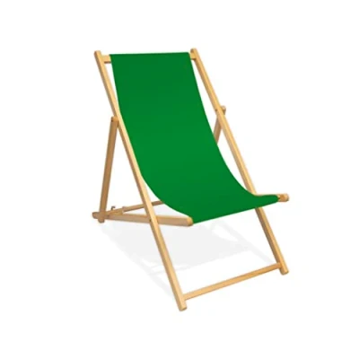 Abbildung von MultiBrands Liegestuhl, Holz, ohne Armlehne, klappbar (Grasgrün)