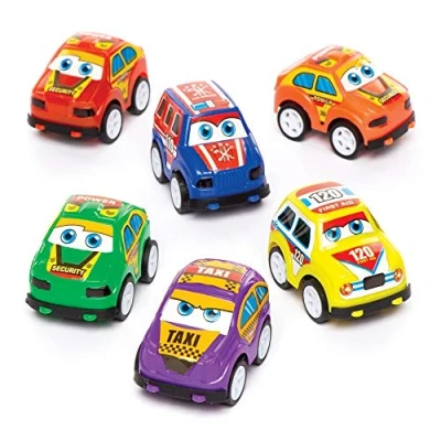 Abbildung von Baker Ross kleine Pull Back Racers (6 Stück) Autos in bunten Farben perfekt als Party Überraschung oder Geschenk für Kinder.