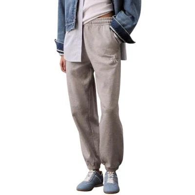 Abbildung von Calvin Klein Jeans Monologo Jogginghose, Damen, Größe: Small, Heroic grey heather