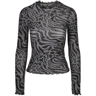 Abbildung von Urban Classics Longsleeve Langarmshirt, Damen, Größe: XS, Asphalt/black
