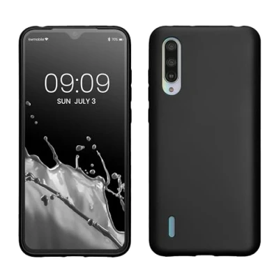 Abbildung von kwmobile Case kompatibel mit Xiaomi Mi 9 Lite Hülle Schutzhülle aus Silikon metallisch schimmernd Handyhülle Metallic Grau