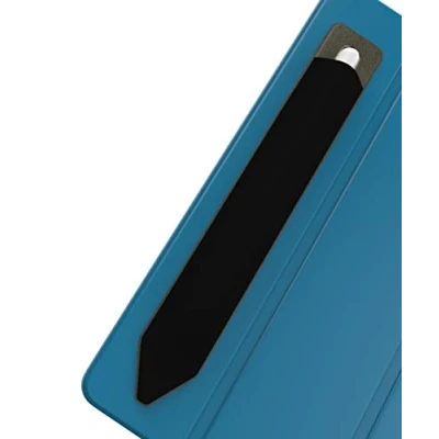 Abbildung von MyGadget Stifthalter kompatibel mit Apple Pencil (1.&amp; 2. Generation) Selbstklebende elastische Hülle für Tablet iPad aus Lycra &amp; Kunstleder Schwarz