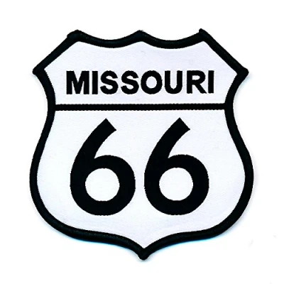 Abbildung von hegibaer 48 x mm Route 66 Missouri USA Mother Road Patch Aufnäher Aufbügler 0761 A