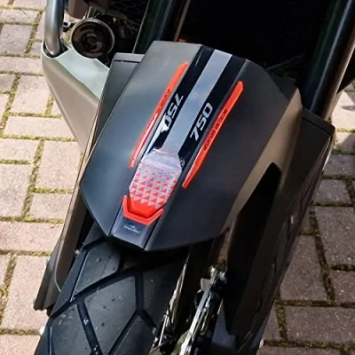 Abbildung von Resin Bike Aufkleber Motorrad Kompatibel Mit Honda Transalp XL 750 2023. Schutz Kotflügel Von Hülle PU Graffi. 3D Harz Neutral Metallics