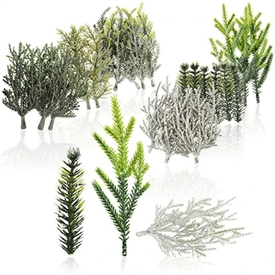 Abbildung von com four® Weihnachtsdekoration dekorative Zweige zum Basteln weihnachtliche Streudeko Bastel Set Weihnachtspotpourri als Tischdeko (6X Beutel: mit grün)