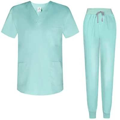 Abbildung von MISEMIYA Unisex Schrubb Set Medizinische Uniform mit Oberteil und Hose 817 8316 XX Large, Türkis