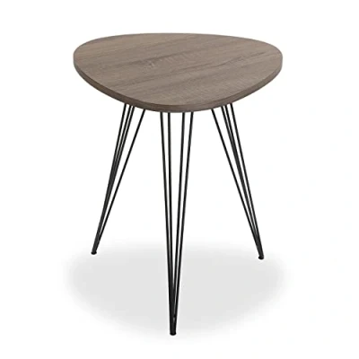 Abbildung von Versa Seatle Beistelltisch für das Wohnzimmer, Schlafzimmer oder die Küche. Moderner, niedriger Tisch, Maßnahmen (H x L B) 60 50 cm, Holz und Metall, Farbe: Braun Schwarz