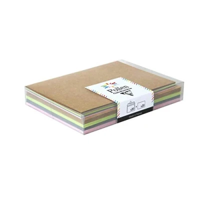 Abbildung von Clairefontaine 20901C Packung Pollen mit 20 Umschläge C6 + Karten 110 x 155mm, 1 Pack, Natur, Sortiment