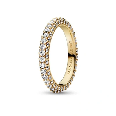 Abbildung von Pandora Singlerow Ring Gold coloured, Damen, Größe: 54, coloured