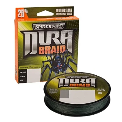 Abbildung von Spiderwire Unisex Erwachsene DuraBraid Angelschnurspule, Moosgrün, 50lb 150yd