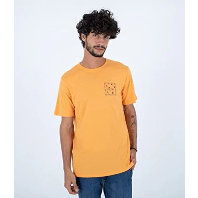 Abbildung von Hurley EVD FOUR Corners SS Tshirt print, Herren, Größe: Small, Nectarine