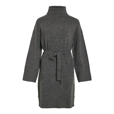 Abbildung von VILA Vimalina Rollneck Strickkleid, Damen, Größe: Medium, Dark grey melange