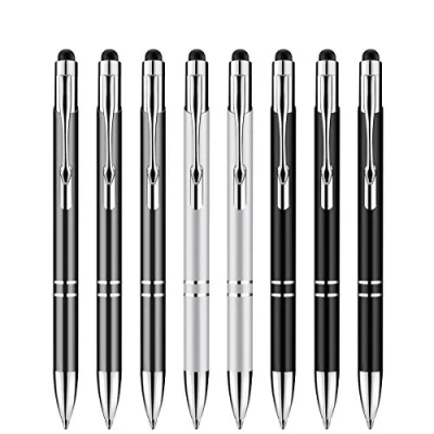 Abbildung von Zoonnis Eingabestift, 8 Stück 2 in 1 Universal kapazitive Stylus Stifte für Touch Screens Gerte,Hochempfindlich Apple iPad iPhone Tablets Kindle Samsung Galaxy,Kugelschreiber(Schwarz+Silber+Grau)