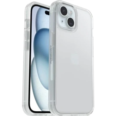 Abbildung von OtterBox Symmetry Clear Hülle für iPhone 15 / 14 13, sturzsicher, schützende Hülle, 3x getestet nach Militärstandard, Transparent