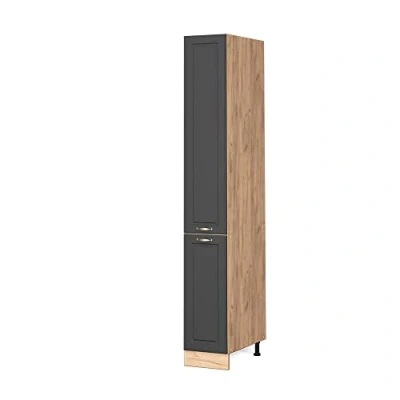 Abbildung von Vicco Apothekerschrank Fame Line, Anthrazit Gold/Goldkraft Eiche, 30 cm