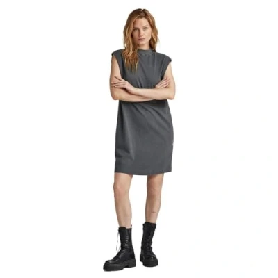 Abbildung von G Star Riveted Loose Jerseykleid, Damen, Größe: Large, Grey asphalt gd