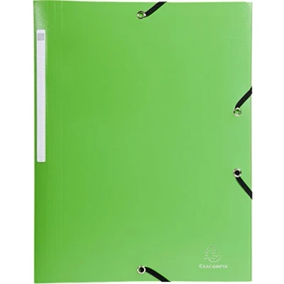 Abbildung von Exacompta 55813E 10er Pack Einschlagmappe OPAK. Aus blickdichtem Kunststoff DIN A4 mit 2 Gummizügen und 3 Klappen hellgrün Sammelmappe Dokumentenmappe ideal für Büro Schule