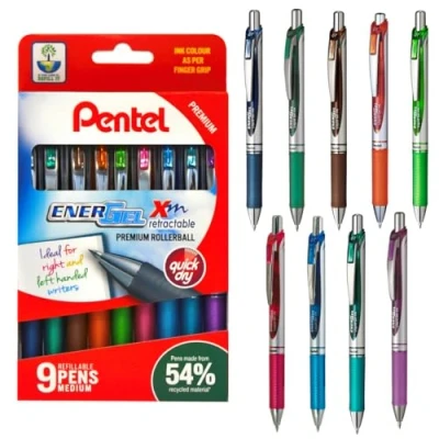 Abbildung von Pentel BL77 Energel Tintenroller mit Flüssigtinte, 0,7 mm, 9 Stück