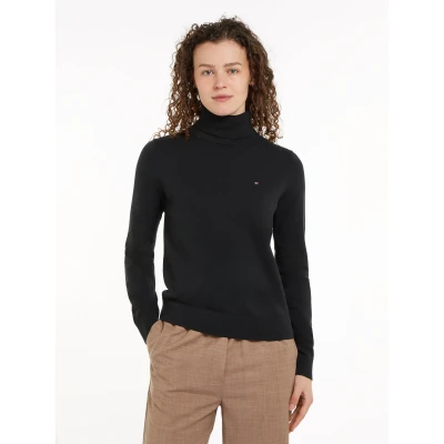 Abbildung von Tommy Hilfiger ROLL NECK Langarmshirt, Damen, Größe: XS, Black