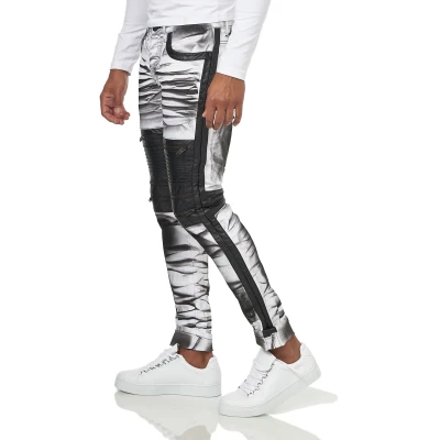 Abbildung von KINGZ Slim fit Jeans, mit auffälliger Batik Waschung