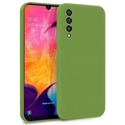 Abbildung von MyGadget Hülle für Samsung Galaxy A50 Zweilagige Handyhülle mit Kameraschutz Cover Innenfutter &amp; Silikon außen Grün