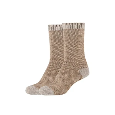 Abbildung von Camano Damen Online Women Cosy Soft Cashmere 2er Pack Socken, Nature, 35/38