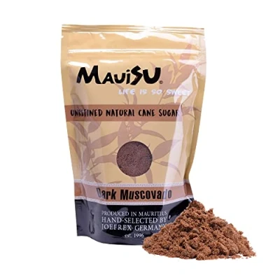 Abbildung von MauiSu Dark Muscovado Rohrzucker 500g ohne Zusatzstoffe dunkler für Bubble Tea geeignet