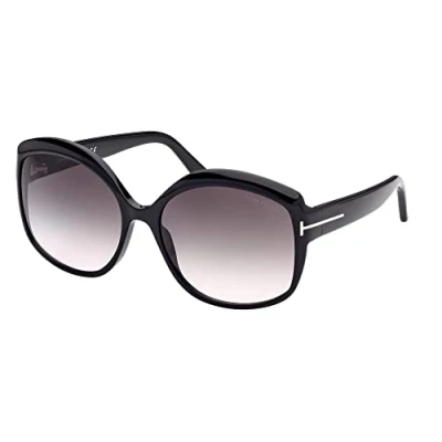Abbildung von Tom Ford Sonnenbrillen CHIARA 02 FT 0919 Shiny Black/Grey Shaded 60/17/135 Damen