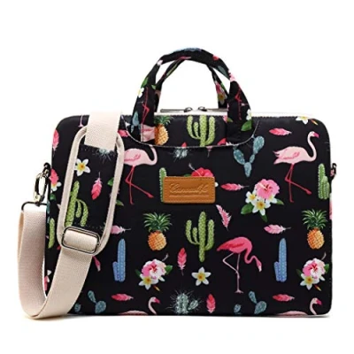 Abbildung von canvaslife Wasserdichte Laptop Umhängetasche, Messenger Tasche, Aktentasche, mit Rückprallschutz, für Laptops 15 Zoll und 15,6 (38,1 cm)