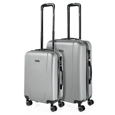 Abbildung von ITACA Gepäck Sets, Reisekoffer, Reisekoffer Set, Kofferset, Hartschalenkoffer, Trolley Luggage Große Auswahl an Koffer &amp; Trolleys für Jede Reise! 71115, Silber