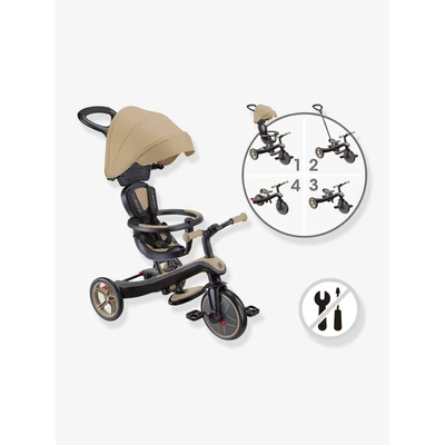 Abbildung von GLOBBER Explorer Trike 4in1 Pro in Sand Dreirad, Laufrad und Kinderwagen 10/8,5 Zoll TPR Sitz höhenverstellbares Kinderfahrzeug