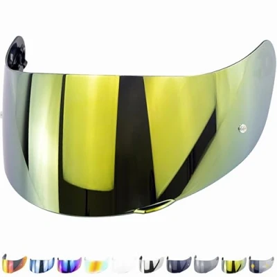Abbildung von Everalo Kompatibel mit Agv K1 Visier K3sv K5 K5s K1s S4sv Horizon Skyline Strada Stealth sv Compact Helmvisier Aftermarket Pinlock Ready (Gold)