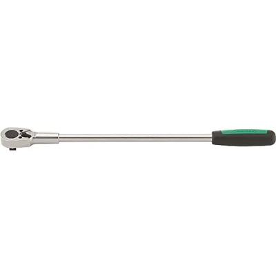 Abbildung von STAHLWILLE 532/1 extrem robuste 1/2“ Ratsche mit 2K Griff Länge 497 mm, für mehr Drehmoment l Made in Germany