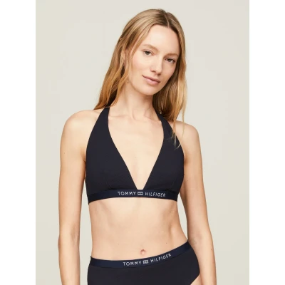 Abbildung von Tommy Hilfiger Tonal LOGO Striangle Fixed Bikinitop, Damen, Größe: XL, Desert sky