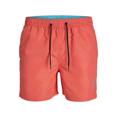 Abbildung von Jack &amp; Jones Solid Badeshorts, Herren, Größe: Medium, Hot coral