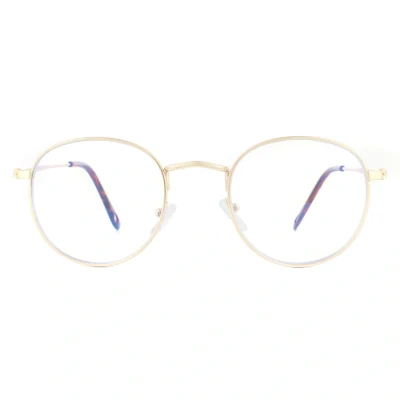 Abbildung von Montana Lesebrille, rund, BLF54A, speziell für Bildschirme, vergoldet, Unisex, mit Behandlung gegen blaues Licht Lupe: +1,0