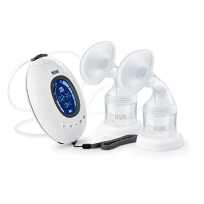 Abbildung von NUK Nature Sense Elektrische Doppelmilchpumpe mit Akku, LCD Display 2x 150 ml Muttermilchbehälter