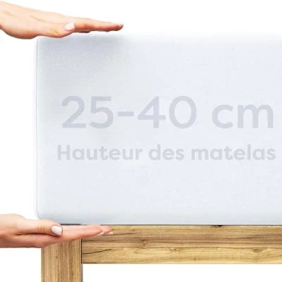 Abbildung von Wolkenfeld Spannbettlaken Boxspringbett Bettlaken Spannbetttuch für Matratzen bis 40cm, Baumwolle, Gummizug: Starker &amp; Flexibler Super Stretch Gummizug maximalen Halt, Elastisch Rutschfest: 90x200, 140x200, 160x200, 180x200 Übergrößen