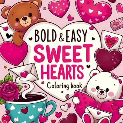 Abbildung von Sweet Hearts Coloring Book: Simple and Cute Large Print, Bold &amp; Easy Designs for Adults Kids (Bold Books)