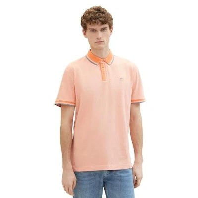 Abbildung von TOM Tailor Poloshirt, Herren, Größe: Small, White orange twotone