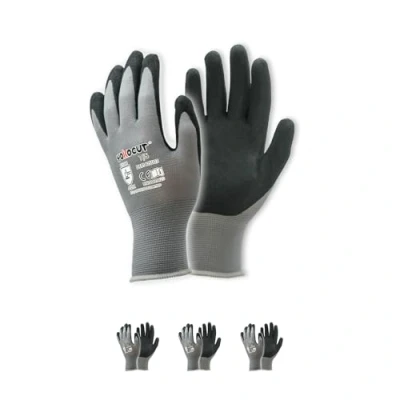 Abbildung von Arbeitshandschuhe für Mechaniker, Elektriker, Montagehandschuhe, Werkstatt, gartenhandschuhe, kfz Handschuhe, mit Rutschfeste &amp; Touchscreen Funktion, 3 Paar Nitril Schutzhandschuhe Herren (Größe 7/S)