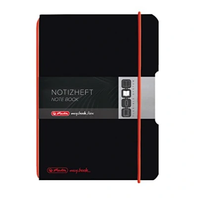 Abbildung von Herlitz 11361599 Notizheft flex PP A6, 40 Blatt kariert, schwarz